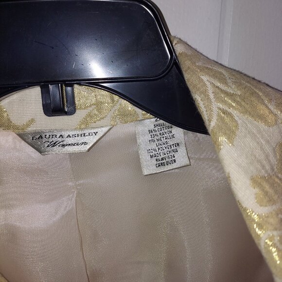 GOLD AND CREAM JACKET LAURA ASHLET WOMEN - SIZE 2X - Picture 3 of 4